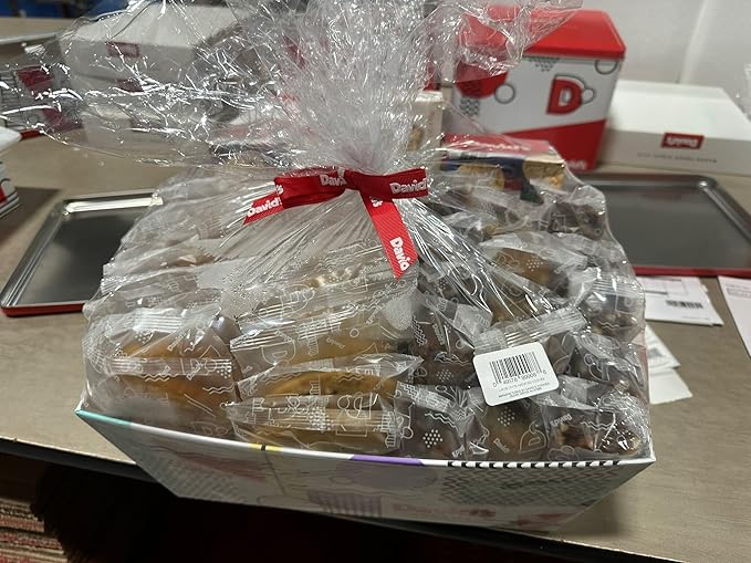 David Cookies Gift Basket for Families Food Christmas Gift - Large Crate Assorted Cookies for Sharing - Fresh Gourmet Cookies for Holidays