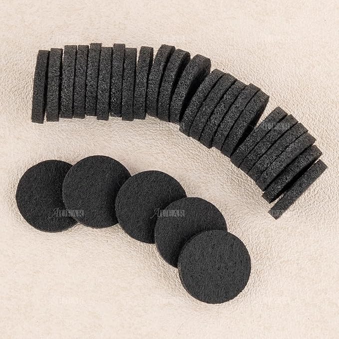 AUEAR, 100 Pack Black 22mm Replacement Refill Pads Felt Pad for Essential Oil Diffuser