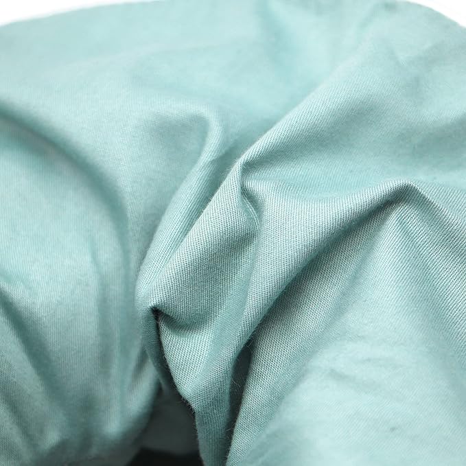 Buckwheat Hulls Neck Pillow, U Shaped Travel Pillow Portable Pillow Support for Neck Shoulder, for Side Back Stomach Sleeper with Washable Pillowcase (12x12 inch,Blue)