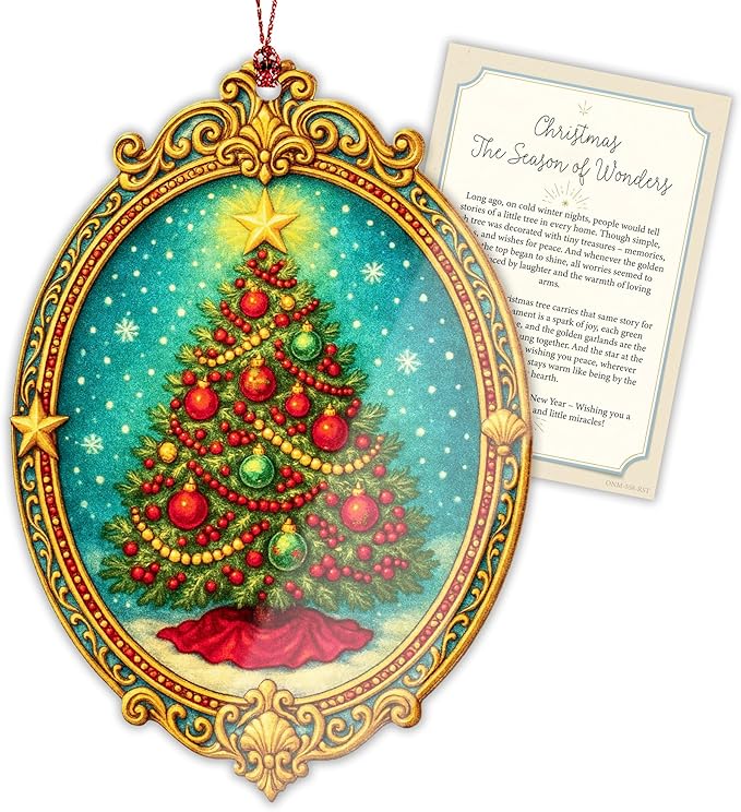 Christmas ornament 2025 - Vintage Christmas ornament - Acrylic xmas ornament - Art ornament - Christmas ornament 2025 - Suncatcher Effect window hanging - car hanging accessories