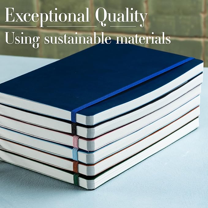 ANECDOTE. Softcover Ruled Journal with Thick 80 gsm Lined Cream Paper A5 size (8.3 inches x 5.4 inches) - Daily Writing Notebook for Travel, School and Office Use - Diary for Women and Men - Camel