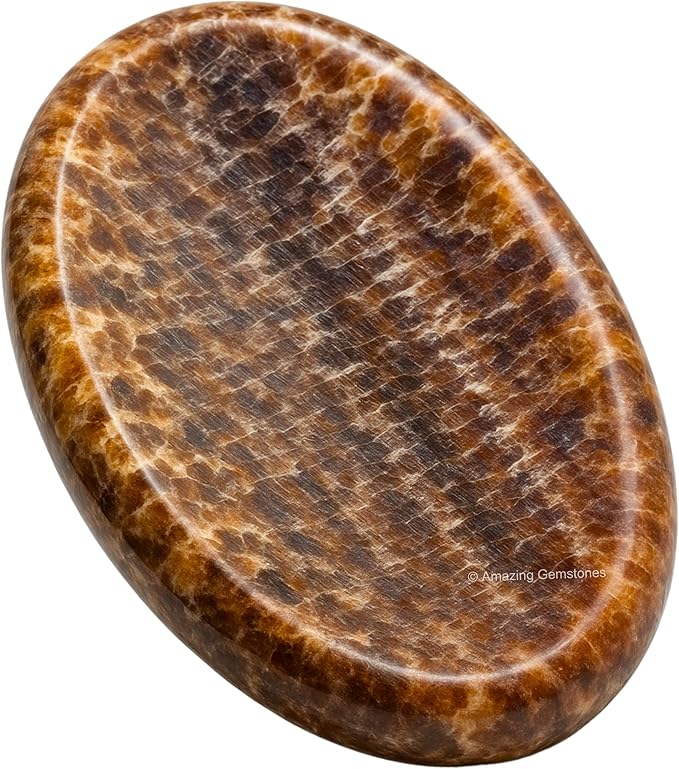 Amazing Gemstone Aragonite Worry Stone Crystals and Healing Stones - Worry Stones for Stress Relief Gift - Piedra Crystal Fidget for Meditation, Relaxation - Unique Stocking Stuffers & Birthday Gifts