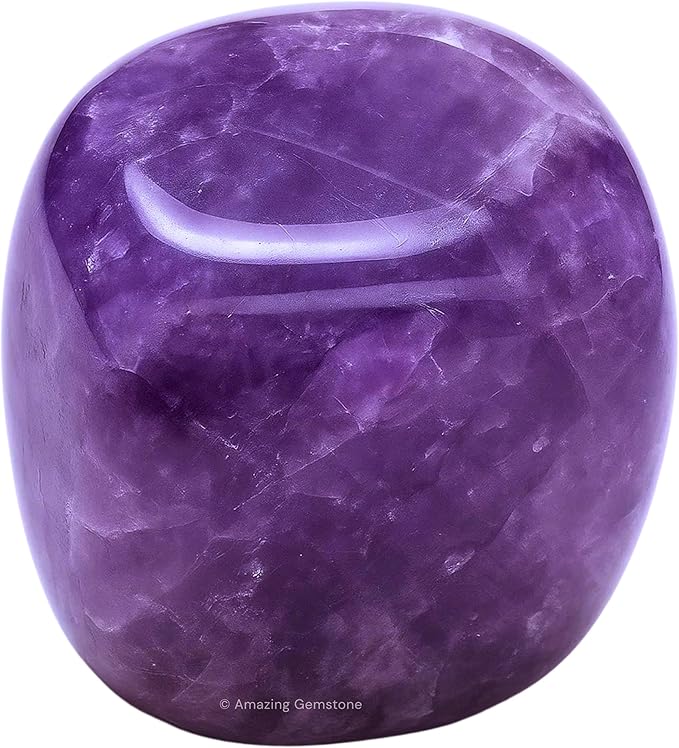 Amazing Gemstone Amethyst Crystals and Healing Stones Tumbled - 1 oz, Natural Healing Stones for Energy Balance, Stress Relief - Premium Polished Gems Rocks for Meditation and Wellness