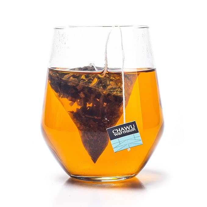 ChaWuWarmSun ChenPi & White Tea Bags,16 Tea bags,8 Count/Box(Pack of 2),3 Years Old ChenPi with ShouMei White Tea Loose Leaf