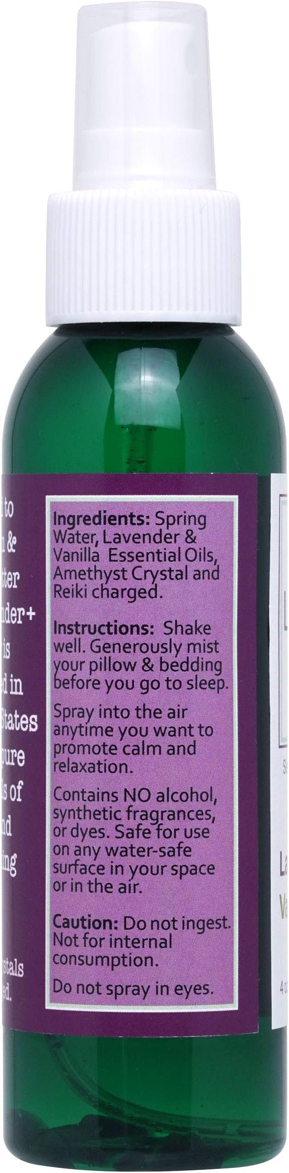 Lavender Sleep Spray for Pillows, Linens & Pajamas – Natural Calming Lavender & Vanilla Aromatherapy Mist with Amethyst & Reiki Energy. Deep Sleep + Bedtime Relaxation for Adults & Kids. 4 Ounce (2)