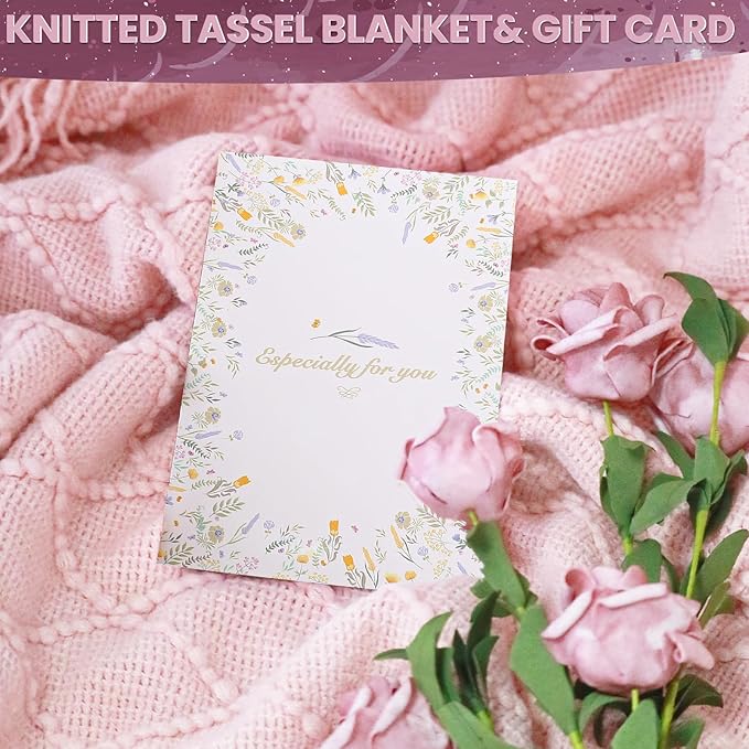 Get Well Gifts for Women Care Package - Surgery Recovery & Chemo Comfort Box, Feel Better Basket for Her After Miscarriage or Illness,Surgery Cancer, Encouraging Self-Care Gift(Pink Pink)