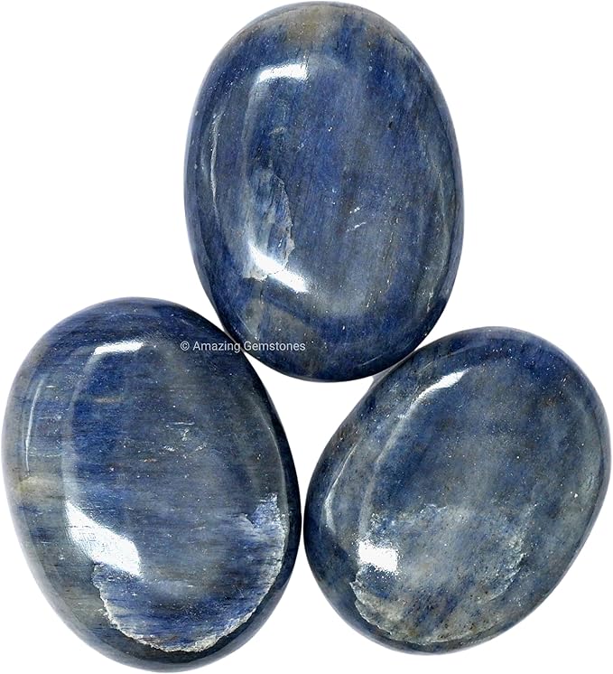 Amazing Gemstone Blue Aventurine Crystals and Healing Stones - Large Palm Stone Crystals Piedra - Crystal for Good Luck, Positive Energy, Meditation - Unique Stocking Stuffers and Gifts for Women, Men