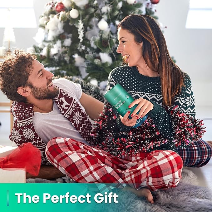 Shower Steamers for Men - 8 Pack Shower Bombs with Essential Oils Eucalyptus Mint Scent, Eucalyptus for Shower, Christmas Gifts Stocking Stuffers for Adults Women Men