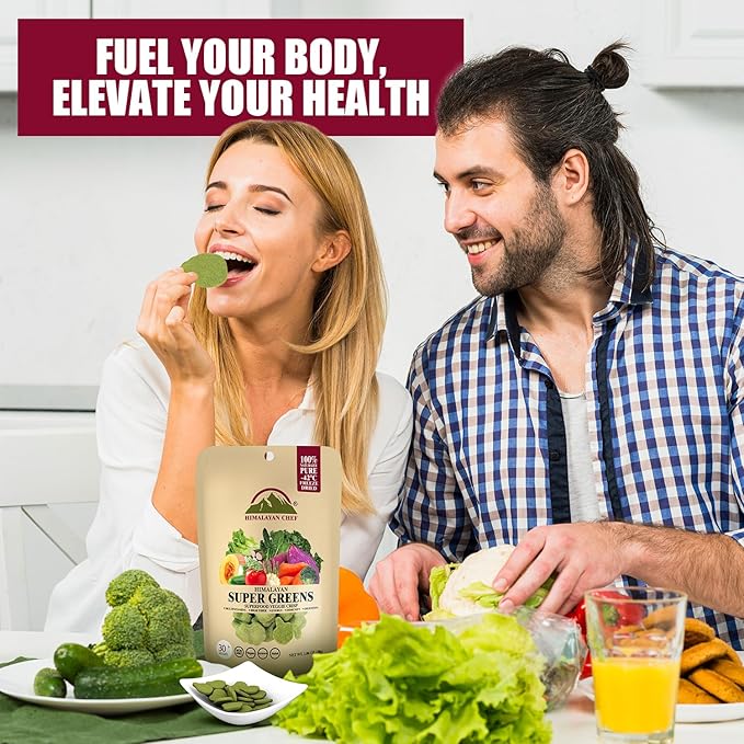 Himalayan Chef Super Greens Veggie Crisp 30g each Freeze-Dried Superfood Snack 30+ Organic Green Veggie Mix Protein-Rich, Nutrient-Packed, Gluten-Free 10 Pack