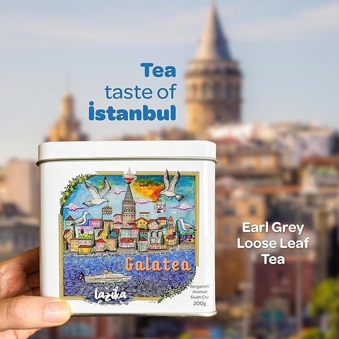 Lazika Earl Grey Loose Leaf Tea, 7 Oz, Breakfast Tea with Petite Presentatiton Box, Early Harvest, Handcrafted