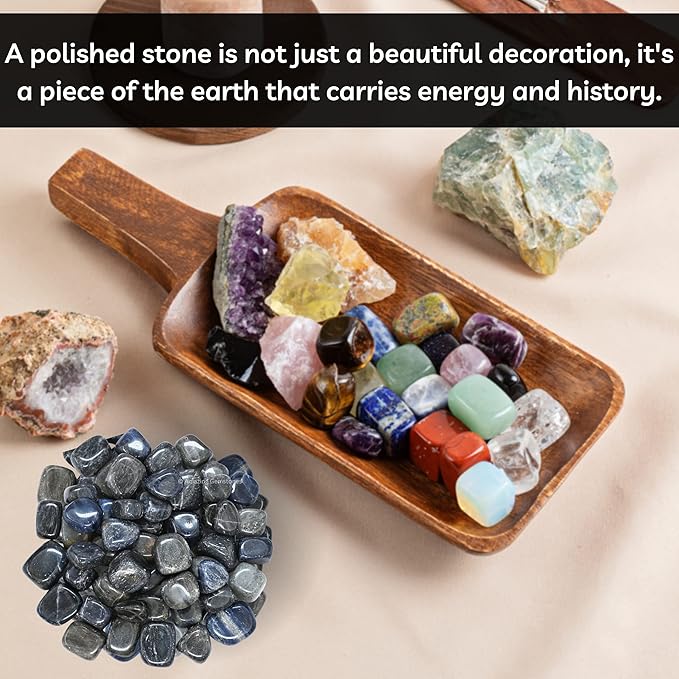 Amazing Gemstone Blue Aventurine Crystals and Healing Stones Tumbled - 1000+ Carats, Healing Stones for Energy Balance, Stress Relief - Premium Polished Gems Rocks for Meditation and Wellness