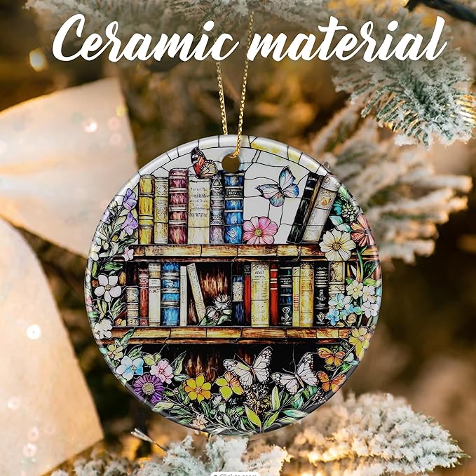 Christmas Ornaments: Christmas Tree Decorations, Holiday Decor, Stocking Stuffers, Gift Ideas, Bookish Gift Art, Book Lover Gifts & Book Reader Gifts