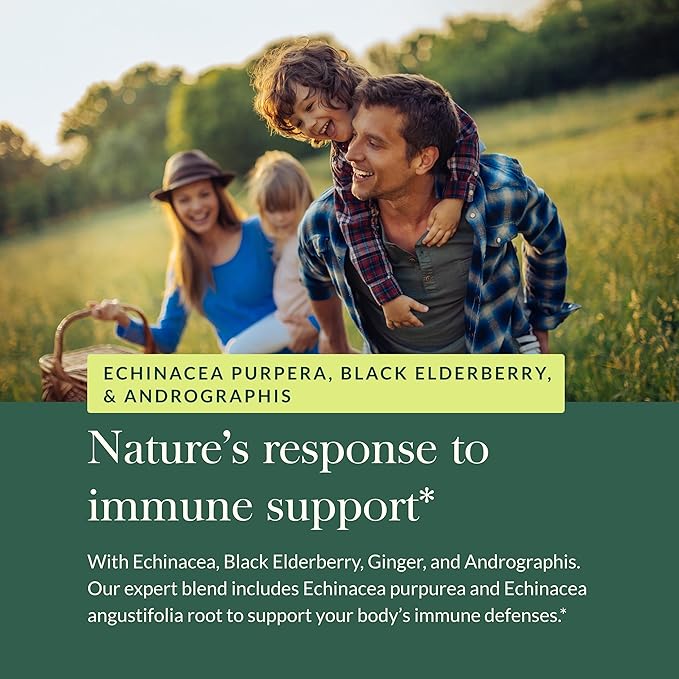 Gaia Herbs Quick Defense - Fast-Acting Immune Support Supplement* - Echinacea, Black Elderberry, Ginger & Andrographis - 40 Vegan Liquid Phyto-Capsules (4-Day Supply)