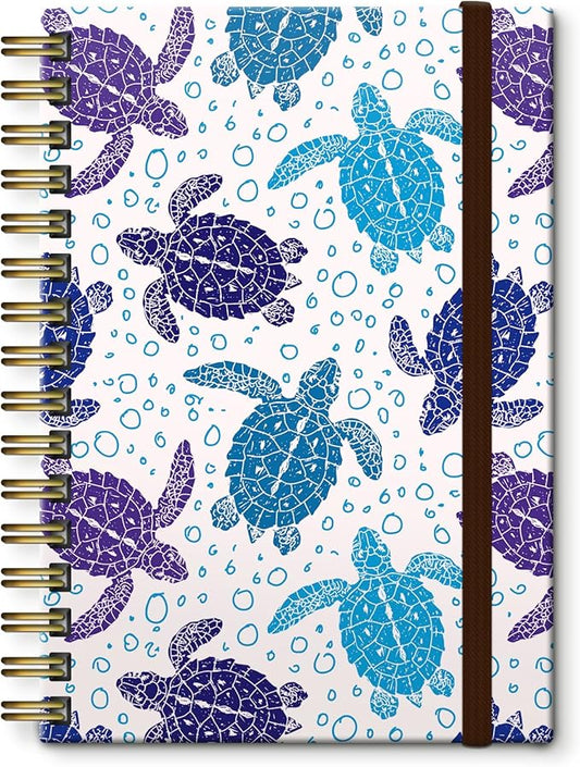 Cute Spiral Notebook, Journal for Women, Hardcover Spiral Journal, 5.5 x 8.3 Inches, 120 Pages,100gsm Paper, for Gifts Nurse Teacher Women Office Supplies(Cute turtle)