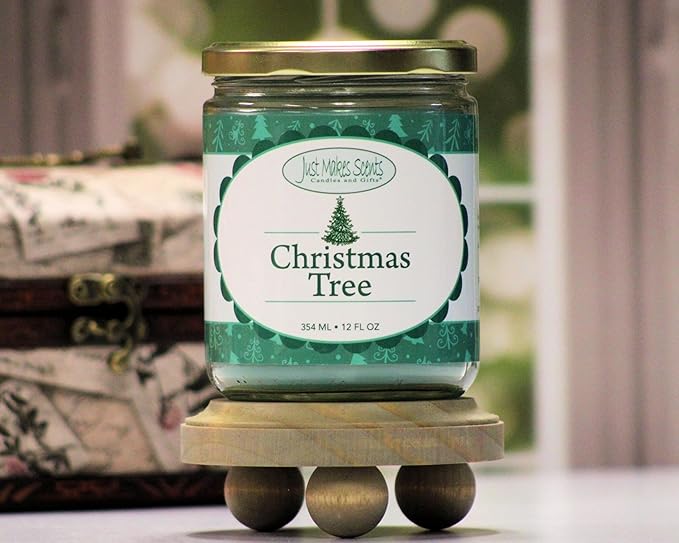 Christmas Tree Scented Blended Soy Candle (12 oz) by Just Makes Scents