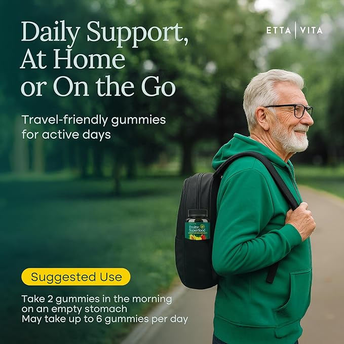 Everyday Debloat & Detox Sugar-Free Fruits and Veggies Gummies - Energy Support with Superfood Fruit and Vegetable Supplement (120 Chews) Cruelty-Free, Vegan, Gluten-Free, Fruit and Vegetable Vitamin