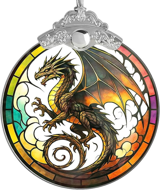 Dragon Ornament, Dragon Christmas Ornaments – Fantasy Dragons Ornament for Christmas Tree or Home Decor – White Elephant Gifts for Adults, Dragons Gifts