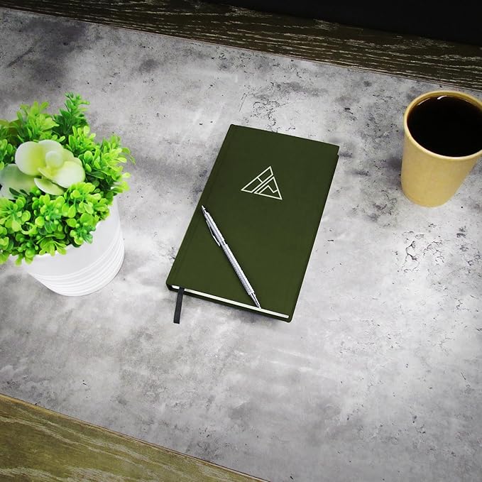 Self-Mastery Journal for Men - Gratitude Journal – 5 Minute Journals - Reflection Manifestation Journal for Mindfulness – Goal/Guided Gratitude Journel for Women & Men (Olive)