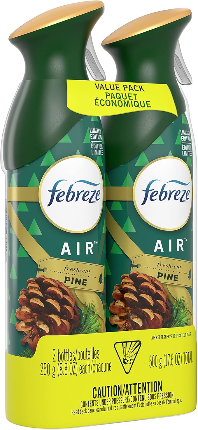 Air febreze Spray Fresh Cut Pine, Holiday Collection, 8.8 Ounces (2 Pack)