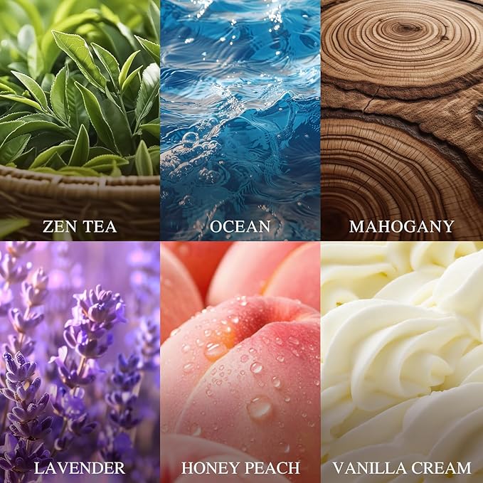 AROIC Car Air Freshener for Women, 6 Pack Air Freshener Diffuser, Hanging Air Fragrance Essential Oil Diffuser, Car Scents Accessories Cute Car Interior Decor Unisex (Light Fragrance)