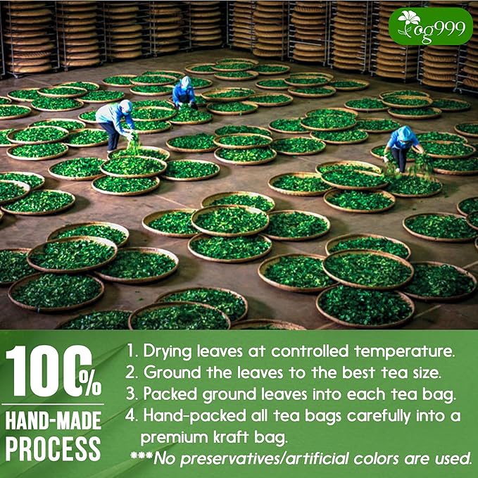 TOG999, Premium 100 Eucalyptus Leaf Tea Bags, 100% Natural & Pure. Loose Leaf Herbal Tea. No Sugar, No Caffeine, No Gluten, Vegan.