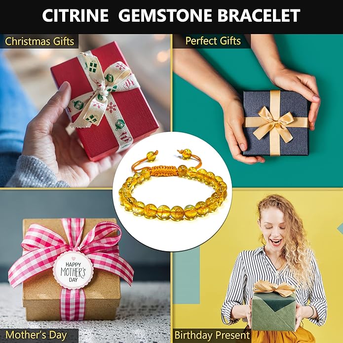 Energy Protection Crystal Handmade Adjustable Bead Bracelet Perfect for Men, Women’s Gift - Gemstone Healing Stretch Bracelet Pulsera Para Hombre Mujer Stocking Stuffer