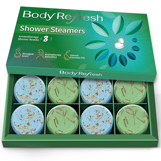Shower Steamers Aromatherapy - 8 Pack Eucalyptus Mint Shower Bombs with Essential Oils, Birthday Gifts for Women Self Care Relaxation Home SPA Stress Relief,Gifts for Girlfriend Teacher Christmas Gift