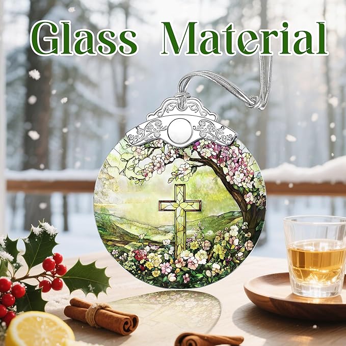 Christian Cross Christmas Ornaments: Christmas Tree Ornaments, Holiday Decor for Christians, Christian Faith Home Decor, Stocking Stuffers, Cross Gifts, Religious Gifts & Gift Ideas, Xmas Gift