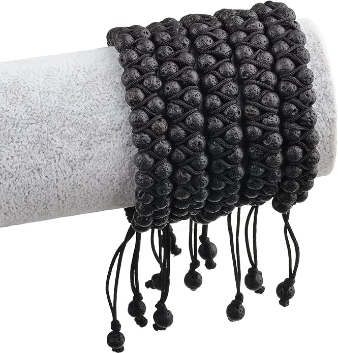 MASSIVE BEADS Double Layer Natural Chakra Healing Power Crystals Macrame Bracelet Yoga Stone Beads Gemstone Meditation Relax Anxiety Bangle for Unisex Women Men