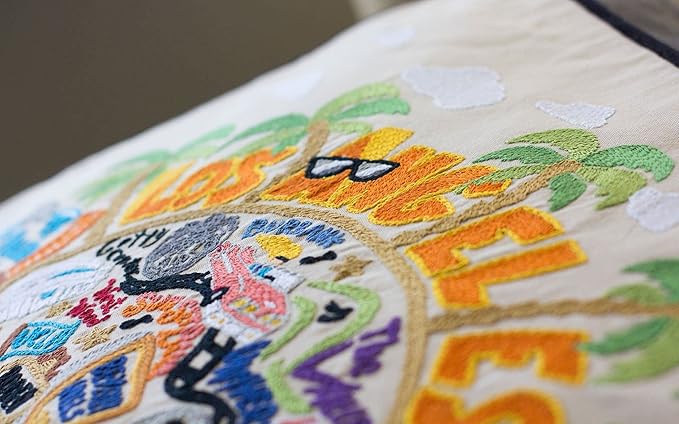 Catstudio Los Angeles Embroidered Decorative Throw Pillow