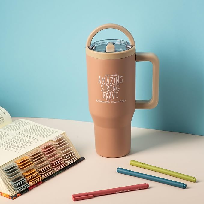 DIVERSEBEE 30 oz Insulated Stainless Steel Tumbler with Lid, Inspirational Birthday Thank You Gifts for Women, Mom, Wife, Girlfriend, Teacher, Her, Nurses, Best Friend, Travel Mug (Mocha)