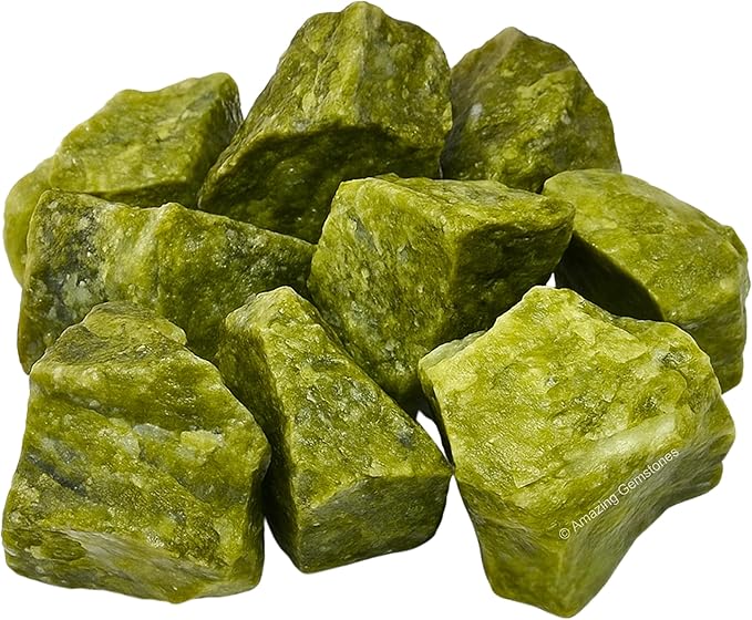 Amazing Gemstone 2 Pieces Vesuvianite Raw Crystals and Healing Stones, Natural Rocks for Tumbling and DIY Raw Stones and Crystals