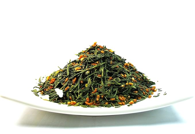 Japanese Genmaicha Popcorn Green Tea premium green tea helps the stomach to digest – 4 Oz Bag