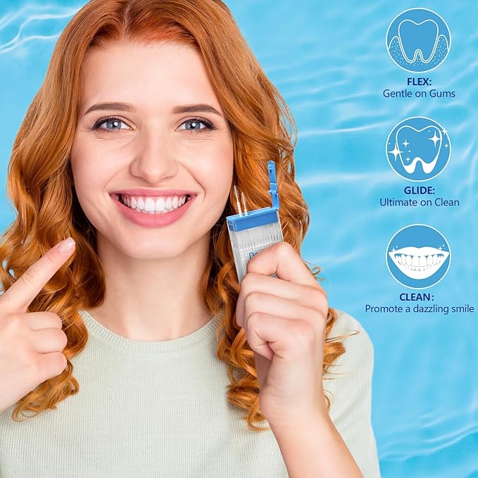 Brushpicks Interdental Toothpicks,Soft Bristle Dental Floss Picks Toothpicks,Helps Removes Plaque and Debris Between Your Teeth 600PCS (Pack of 5) Mixed Flavors