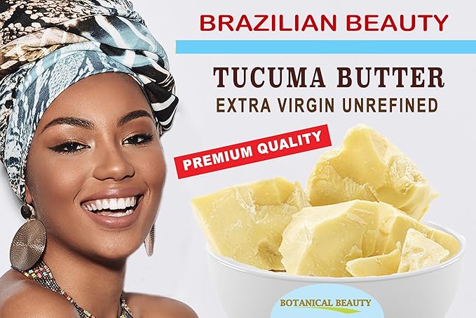 Botanical Beauty Brazilian TUCUMA BUTTER 100% Pure Natural VIRGIN UNREFINED Cold-Pressed for Face, Skin, Body, Hair, Lip, Nails. Rich in Vitamin E. Beauty Moisturizing Nourishing (4.23 Fl Oz)