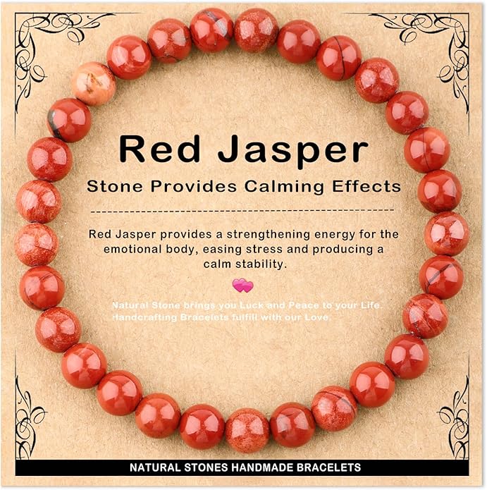 AD Beads 4mm6mm8mm10mm Handmade Bracelet - Natural Gemstone for Peace and Tranquility - Meditation, Yoga, Healing and Energy Gift for Unisex