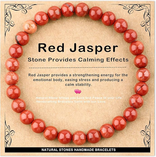 AD Beads 4mm6mm8mm10mm Handmade Bracelet - Natural Gemstone for Peace and Tranquility - Meditation, Yoga, Healing and Energy Gift for Unisex