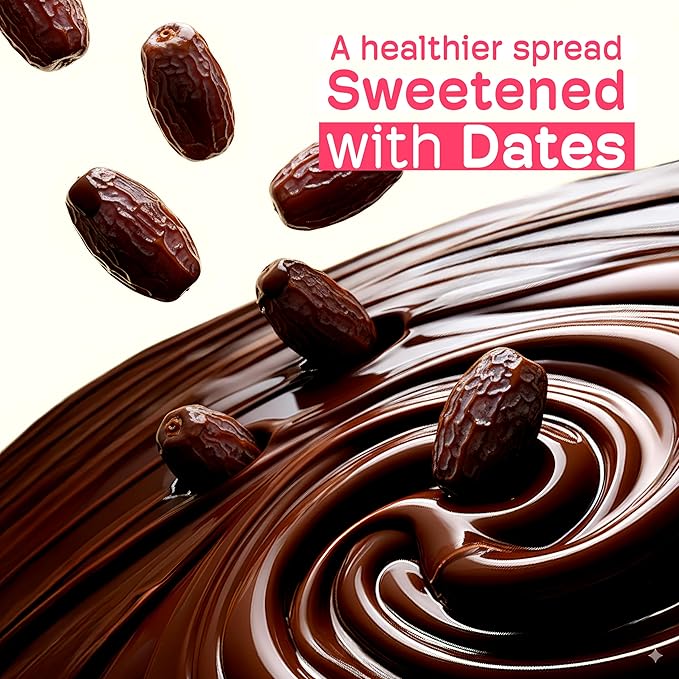 Little Joys Hazelnut Chocolate Spread. No Sugar, No Palm Oil, No Preservatives. Sweetened with Dates. Rich Cocoa, Multi Millets. Vegan. 10.58 Oz