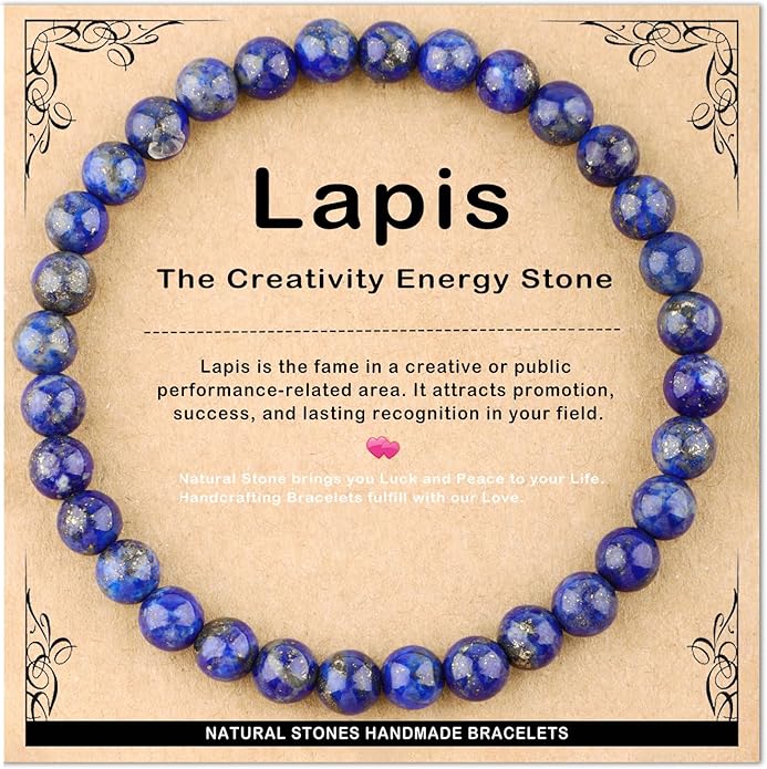 AD Beads 4mm6mm8mm10mm Handmade Bracelet - Natural Gemstone for Peace and Tranquility - Meditation, Yoga, Healing and Energy Gift for Unisex