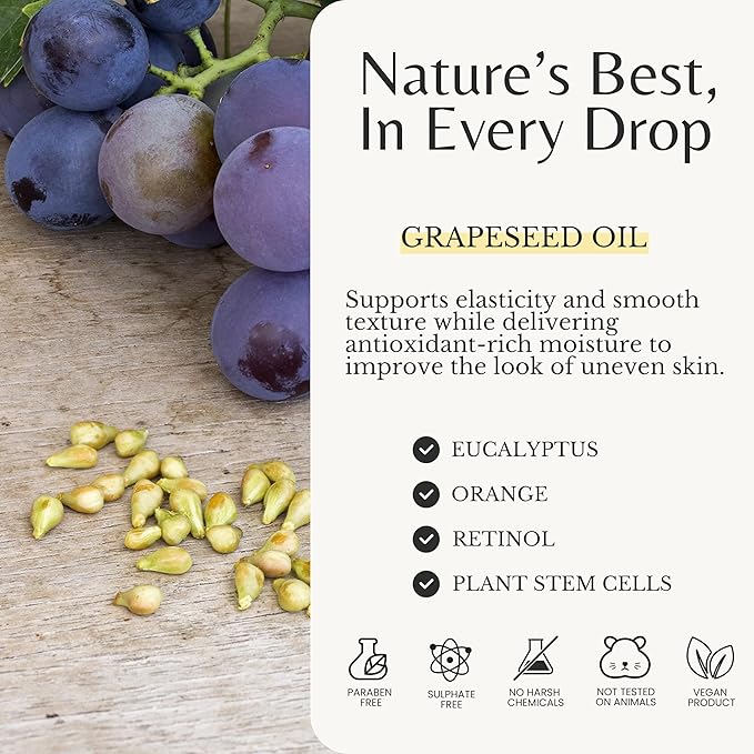 Firming Body Massage Oil, Anti Cellulite Massage Therapy Oil with Retinol & Stem Cells for Body, Legs, Thighs & Butt, Tightens, Relaxes & Hydrates Skin, 2-Pack