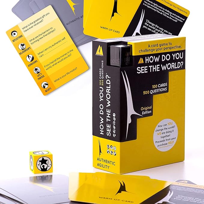 Authentic Agility How Do You See The World – 100-Card Deck with 500 Thought-Provoking Questions to Spark Conversations & Break The Ice