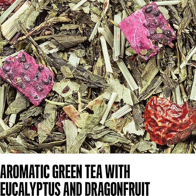 August Uncommon Tropic of Capricorn Green Tea – Handcrafted Loose Leaf Sencha – Refreshing Drink with Sweet Dragonfruit Tea & Melon Notes in a Resealable Pouch (1.8oz)