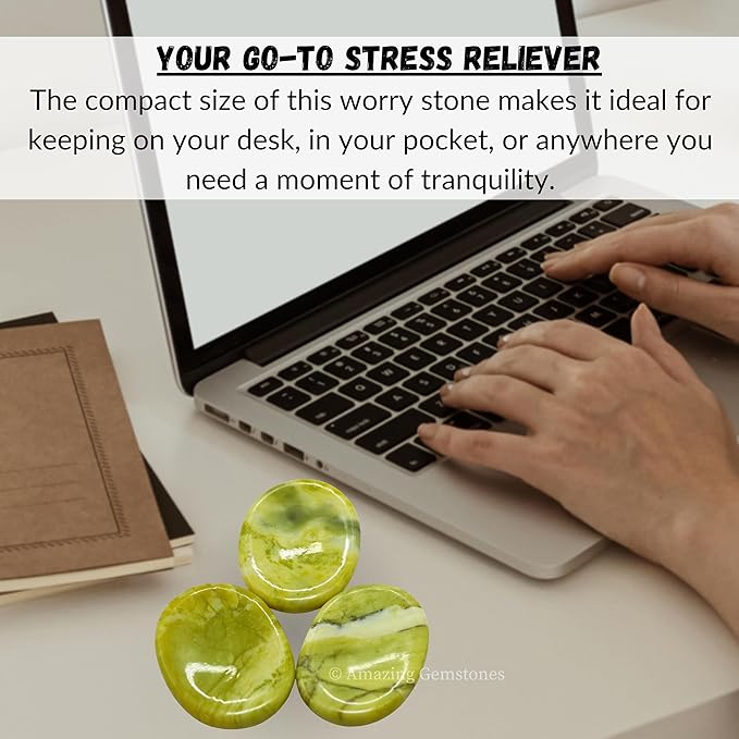 Amazing Gemstone Serpentine Worry Stone Crystals, Healing Stones