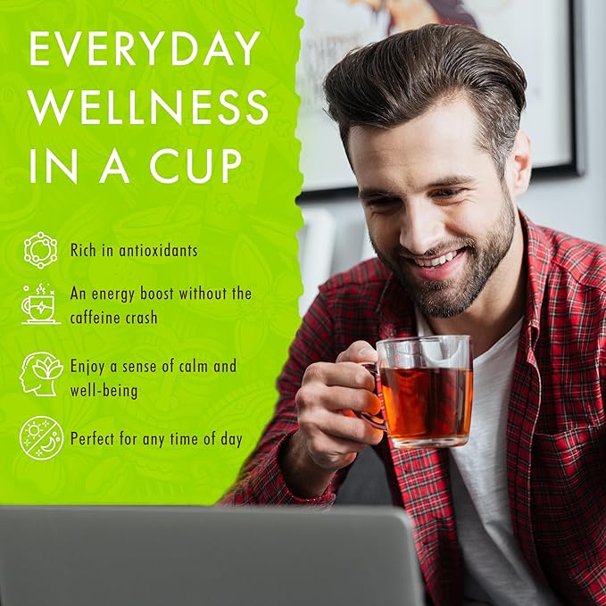 Hawaiian Natural Tea Passion Fruit Orange Flavored Organic Tea - Tropical Fruit Green Tea Blend with Black Tea - Perfect Daily Cup & Gift for Tea Lovers - 120 Tea Bags