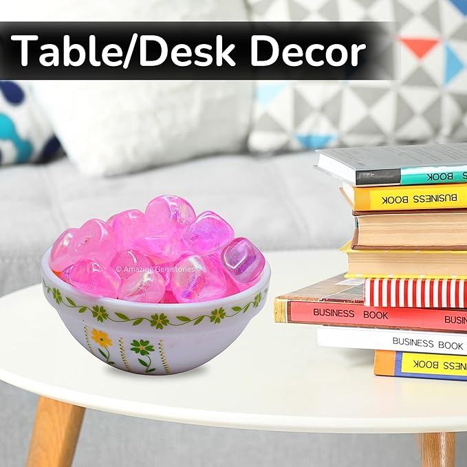 Amazing Gemstone Rose Aura Quartz Crystals and Healing Stones Tumbled - 1 oz Rose Aura Quartz Stone, Healing Stones for Energy Balance, Stress Relief - Premium Polished Gems Rocks for Meditation