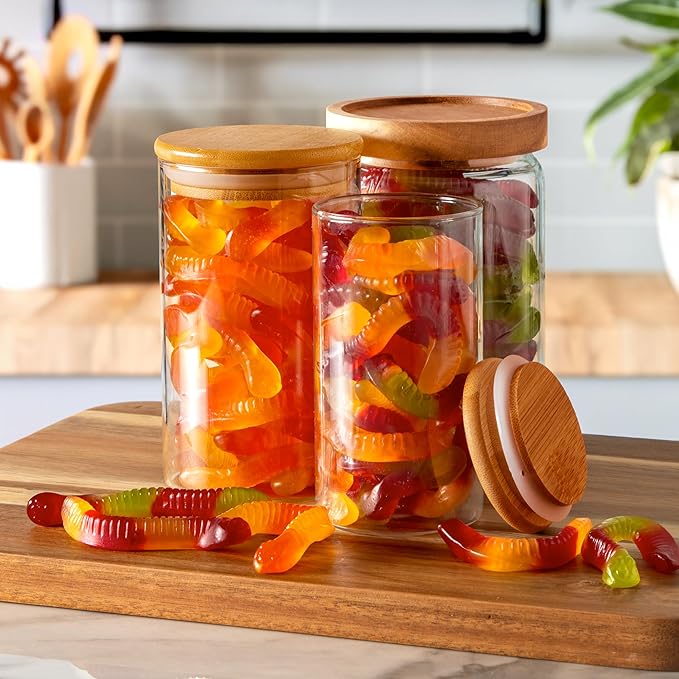 Black Forest Gummy Worms Candy, Made With Real Fruit Juice, 6 Ounce Bags (Pack of 8)