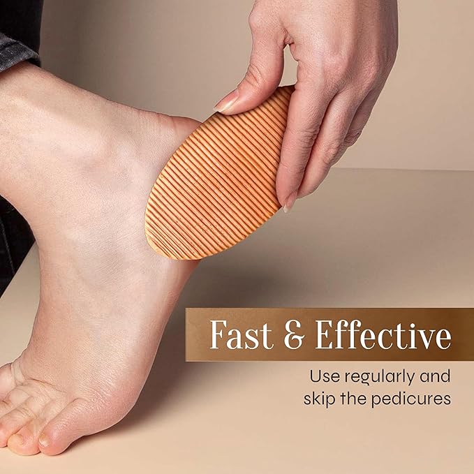 Facón Pumice Stone for Feet Callus Remover - Terra-Cotta Foot Scrubber with 2 Sides, 100% Pure Natural Foot Pumice Stone, Pedicure Pumice Stone Scrubber, Foot Exfoliator, Removes Calluses & Dead Skin