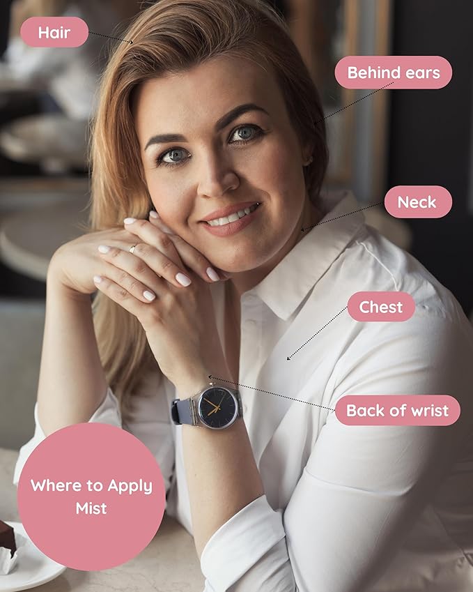 Baby Powder Natural Hair & Body Mist Spray, Twin Pack, Pure Essential and Fragrance Oils, Alcohol-Free, Handmade in California (2 x 0.5Fl Oz)