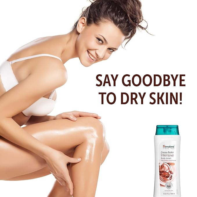 Himalaya Herbal Healthcare Cocoa Butter Intensive Body Lotion, Daily Ultra Moisturizer for Dry Skin, 13.53 oz, 2 Pack