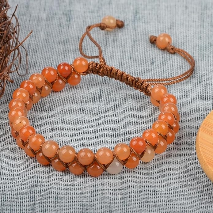 MASSIVE BEADS Double Layer Natural Chakra Healing Power Crystals Macrame Bracelet Yoga Stone Beads Gemstone Meditation Relax Anxiety Bangle for Unisex Women Men